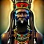 Placeholder: Portrait, chef de guerre tribal africain , rastafary, vaudou , barbe, 4k, Iron maiden