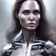 Placeholder: portrait,perfect face angelina jolie robot,realistic, intriacte detail, sci-fi fantasy style, volumetric lighting, particales,highly detailed,cinamatic, deep colours,8k