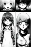 Placeholder: Manga page, greyscale, horror