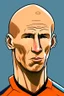 Placeholder: Arjen Robben Dutch football player cartoon 2d