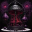 Placeholder: "Unringing the Bell paradox" Nightmarish Surreal Mixed-Media Art by Paul Rumsey and Chris Bachalo, Double-Exposure, Shadows and Highlights, Tenebrism!, Volumetric lighting, dark colors, minimal, Unsettling Disturbing!, crimson and dark_violet color scheme