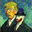 Placeholder: Portrait of Donald trump by van gogh