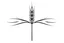 Placeholder: Graphic element of wheat sheaf, vertical, black on white vector