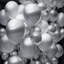 Placeholder: A picture of a bunch of silver and white balloons