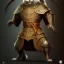 Placeholder: Character design, anthropomorphic cat dressed as a Shaolin, dark, evil, furious, epic, intricate details, finaly detailed armor, silver, golden