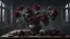 Placeholder: withered black roses lie down on the wood table in an old ruins room, detailed matte painting, deep color, fantastical, intricate detail, splash screen, complementary colors, fantasy concept art, 8k resolution , sinister, crepy, a masterpiece, 8k resolution, dark fantasy concept art, hyperdetailed, intricately detailed, Splash screen art, deep color, Unreal Engine, volumetric lighting,