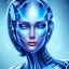 Placeholder: cyberblue, head, women, portrai, tron