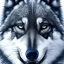 Placeholder: black wolf, black, masterpiece, expert, 8K, hyperrealism, sharp focus, cinematic lighting, blue