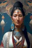Placeholder: tibetan goddess in a modern style