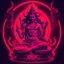 Placeholder: God shiva Demonic image in neon red color pallet