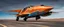 Placeholder: A national geographic award-winning photograph of a military fighter jet station wagon elephant hybrid bilaterally symmetrical designed by skunkworks, only one vehicle per image painted metallic orange traveling at a high rate of speed, jet intake off of the front center of vehicle and jet exhaust out the rear with bright blue flame soviet retrofuturism, cassette tape futurism, sleek but squared, tremendous nuclear powered engine