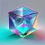 Placeholder: 3d holographic geometric shape isolated on transparent background