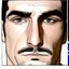 Placeholder: About drawing these features of a man's face Eyes: almond-shaped, medium-sized with defined eyelids and a direct and steady look. nose: a nose with prominent features, straight and with a slightly pointed tip, which can be described as a Roman nose. Mouth: Medium width with defined lips, neither too full nor too thin. Eyebrows: Naturally dense and curved, to match the shape of the face. Big Mustache: dense and arched following the shape of the upper lip.Chin and jaw: A prominent chin and defined