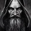 Placeholder: a short wizard with a tall hat, long black hair and beard, detailed rugged and elderly face, tall, fantasy magic, worn out mythical robe, dark light night, intricate, elegant, sharp focus, illustration, highly detailed, complementary colors, colorful, highly detailed abbey background, concept art, matte, art by john avon and christopher rush and Veronique Meignaud, masterpiece