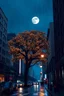 Placeholder: tree rain moon city digital pointing street