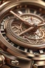 Placeholder: Render a close-up shot of a DeWitt Golden Afternoon timepiece, highlighting its elegant rose gold accents and intricate guilloché dial pattern."