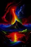 Placeholder: fire, lightning, wind, rain, volcanic lava, fireworks, explosions, multicolored neon lights, Count Dracula in the art style of Boris Vallejo, oil paint on canvas, 32k UHD, hyper realistic, photorealistic, realistic, life-like, extremely detailed, extremely colorful, sharp beautiful professional quality,