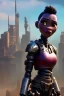 Placeholder: portrait,beautiful african robot, post-apocalyptic in a cyberpunk city, realistic, intriacte detail, sci-fi fantasy style, volumetric lighting, particales,highly detailed,cinamatic, deep colours,8k