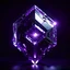 Placeholder: cyberpunk purple ancient mystical crystal, black background, purple lighting, video game icon