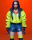 Placeholder: Billie Eilish, in stockings, cyberpunk2077