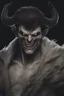 Placeholder: a very close up side profile image of an evil spirit, smirking and looking at the camera,8k quality, supper realistic