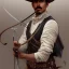 Placeholder: portrait,"Insanely detailed photograph of a male western mustachioed crossbowman", detailed charro, sequenced Sombrero, detailed held dagger, digital painting, artstation, concept art, sharp focus, illustration, art by artgerm and greg rutkowski and alphonse mucha, 8 k,fantasy, unreal engine