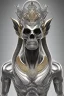 Placeholder: shiny black male African Egyptian alien, cracks in the voodoo head, wicked, eyes, crown, Elephant, 8k, finely detailed, photo realistic, tiger turquoise skull head gold dragon space alien snow skeleton gold hornytoad silver crown silver eyes