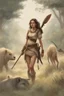 Placeholder: [Homo sapiens] A beautiful hunting woman