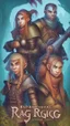 Placeholder: rpg book cover, a group of adventurers consisting of an elf, dwarf and human