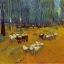 Placeholder: sheeps in forest Van Gogh