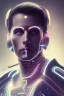 Placeholder: cyberpunk, head, men, portrai, tron