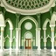 Placeholder: A Dark Green, Light Green & White Aesthetic Looking Islamic Architecture Mosque Crafting Pattern.