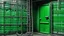 Placeholder: Puerta industrial con cadena tensa, resuelta en acrílico de alto contraste; la planta mínima entre las baldosas es un signo de resistencia, un verde que insiste en existir