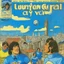 Placeholder: A 1980 medieval london comic cover of uruguayan sky-blue football magazine. At the street city, Monty Pyton.