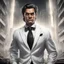 Placeholder: (2.5D:1.3), poster, intricate details, cartoon\(cartoon\), ((masterpiece, best quality)), ((cinematic light)), buffalo, hybrid, hyper-realistic, fun, \(style\), Dressed in white shirt and black tie,