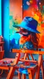 Placeholder: The body and soul of a beautiful woman with dark sunglasses and beach hat
