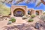 Placeholder: Sitting on a hill overlooking the DH golf course and the Santa Rita Mountains, this home catches your attention from the moment you arrive! Backing up to the Desert Hills golf course, this home features unparalleled views of the Santa Rita mountains with no rooftops or homes behind you to interfere in the spectacular beauty! An arched entry leads to the charming front courtyard. Step inside to the wide open living room where large sliders invite the mountain views inside! The kitchen features