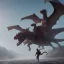 Placeholder: casey Neistat fighting a dragon, photorealistic, by Greg rutkowski