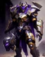 Placeholder: A brave iranian warrior with leather and metal combat clothes robotic metal with Chafee robo fighter, thanos