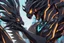 Placeholder: Miles in 8k solo leveling shadow artstyle, Crystal and Symbiote them, neon effect , dragon tattoos, close picture, full body, apocalypse, intricate details, highly detailed, high details, detailed portrait, masterpiece,ultra detailed, ultra quality