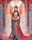 Placeholder: Gorgeous photography full body Beautiful super model Chinese dressing Lady Angel colorful art conceptual, amazing artwork, hyper detailed, ultra maximalist quality, 12k , close-up portrait,crystal ornaments vbackground