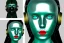 Placeholder: Dark green to cyan metal surfaces body paint. partl coverage metallic. Girls with slim body and big butts. Russian military women. Old-fashioned cameras integrated to heads. structure Cyber-punk. Attached telephones. Dystopia broken faces. Red&blue 3D-tiling. Dystopia. Partly symmetrical in relation to machines. Perfect golden ratio in vertical and horizontal directions. Bending time-space-continuum. Polyhedron in 5th dimension Tessellation in 4-dimensional space spinal Perspective skin tumors