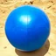 Placeholder: An old autochtome of a beach ball,, Klein blue color