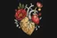 Placeholder: a human heart with flowers stabbing into it