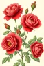 Placeholder: a botanical illustration of a red roses