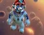 Placeholder: super mario in spacesuit, with planets, 8k, realistic