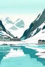 Placeholder: Can you create an image of Amden and with Val d'isère lake in a poster style