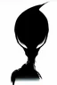 Placeholder: One liner silhouette of an alien head