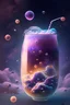 Placeholder: celestial cosmic boba bubble tea drink in fantasy universe