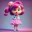 Placeholder: candy girl, stylized 3d. pixar, cartoon